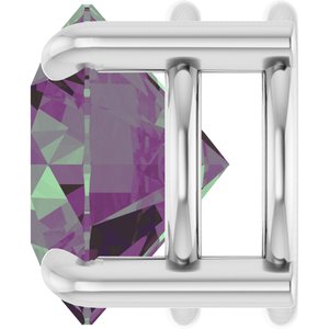 Platinum 8 mm Lab-Grown Alexandrite Pendant