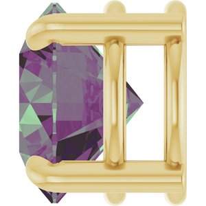 14K Yellow Gold 8 mm Lab-Grown Alexandrite Pendant