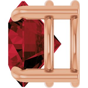 14K Rose Gold 8 mm Natural Mozambique Garnet Pendant