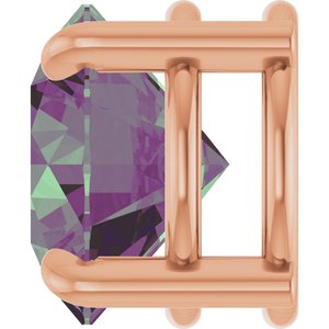 14K Rose Gold 8 mm Lab-Grown Alexandrite Pendant