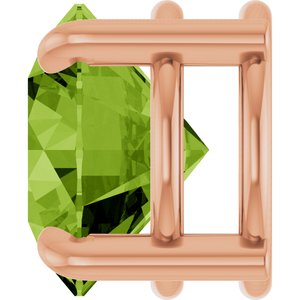 14K Rose Gold 8 mm Natural Peridot Pendant