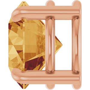 14K Rose Gold 8 mm Natural Citrine Pendant