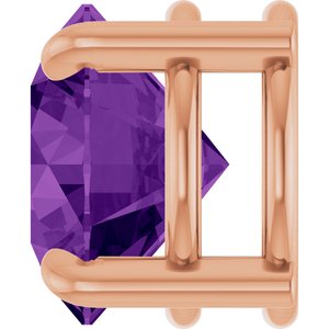 14K Rose Gold 8 mm Natural Amethyst Pendant