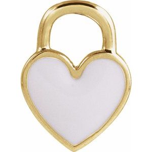 Enamel Heart Necklace or Pendant