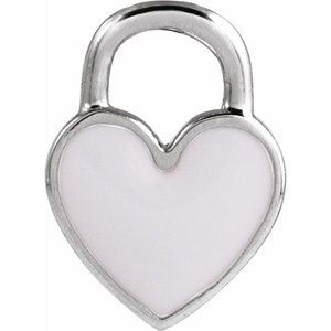 Enamel Heart Necklace or Pendant