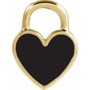 Enamel Heart Necklace or Pendant