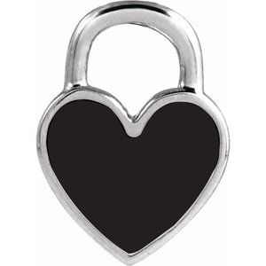 Enamel Heart Necklace or Pendant