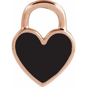 Enamel Heart Necklace or Pendant