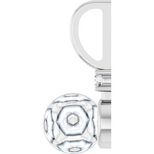 Sterling Silver Accented Charm/Pendant Mounting for 6 mm Pearl – image 5