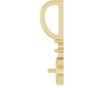 10K Yellow Gold Accented Charm/Pendant Mounting for 6 mm Pearl – image 6