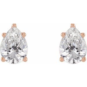 14K Rose Gold 1 1/2 CTW Lab-Grown Diamond Stud Earrings – image 2