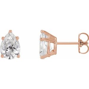 14K Rose Gold 2 CTW Lab-Grown Diamond Stud Earrings