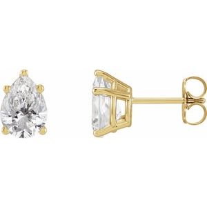 14K Yellow Gold 1 1/2 CTW Lab-Grown Diamond Stud Earrings