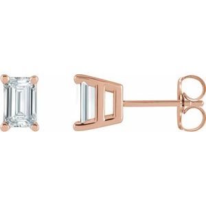 14K Rose Gold 3 1/2 CTW Lab-Grown Diamond Stud Earrings