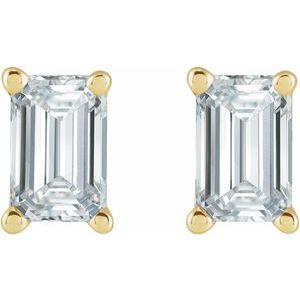 14K Yellow Gold 3 1/2 CTW Lab-Grown Diamond Stud Earrings – image 2