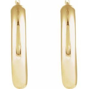 Round Tube Hoop Earrings