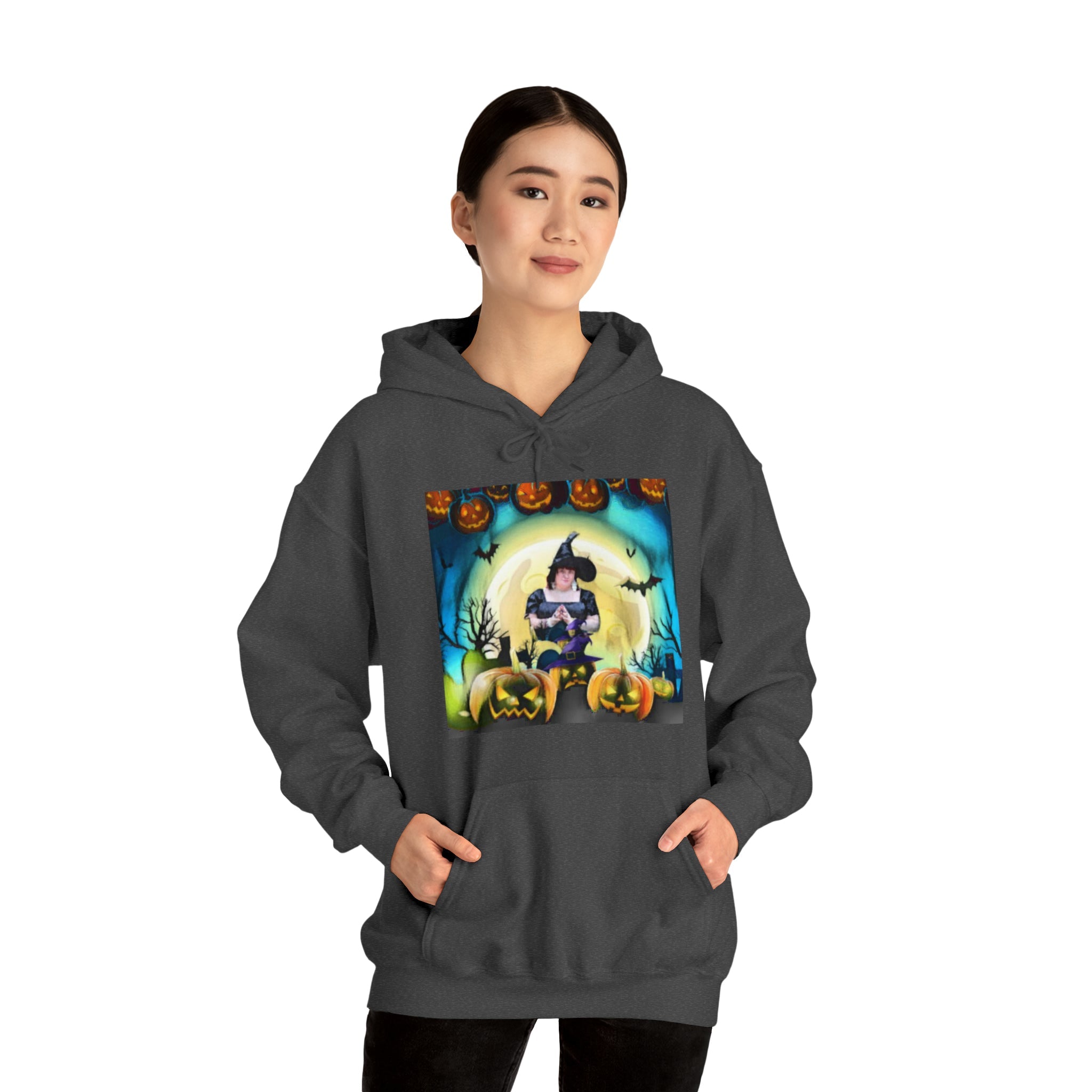 Scary Witch Unisex Heavy Blend™ Hooded Sweatshirt up to 5XL