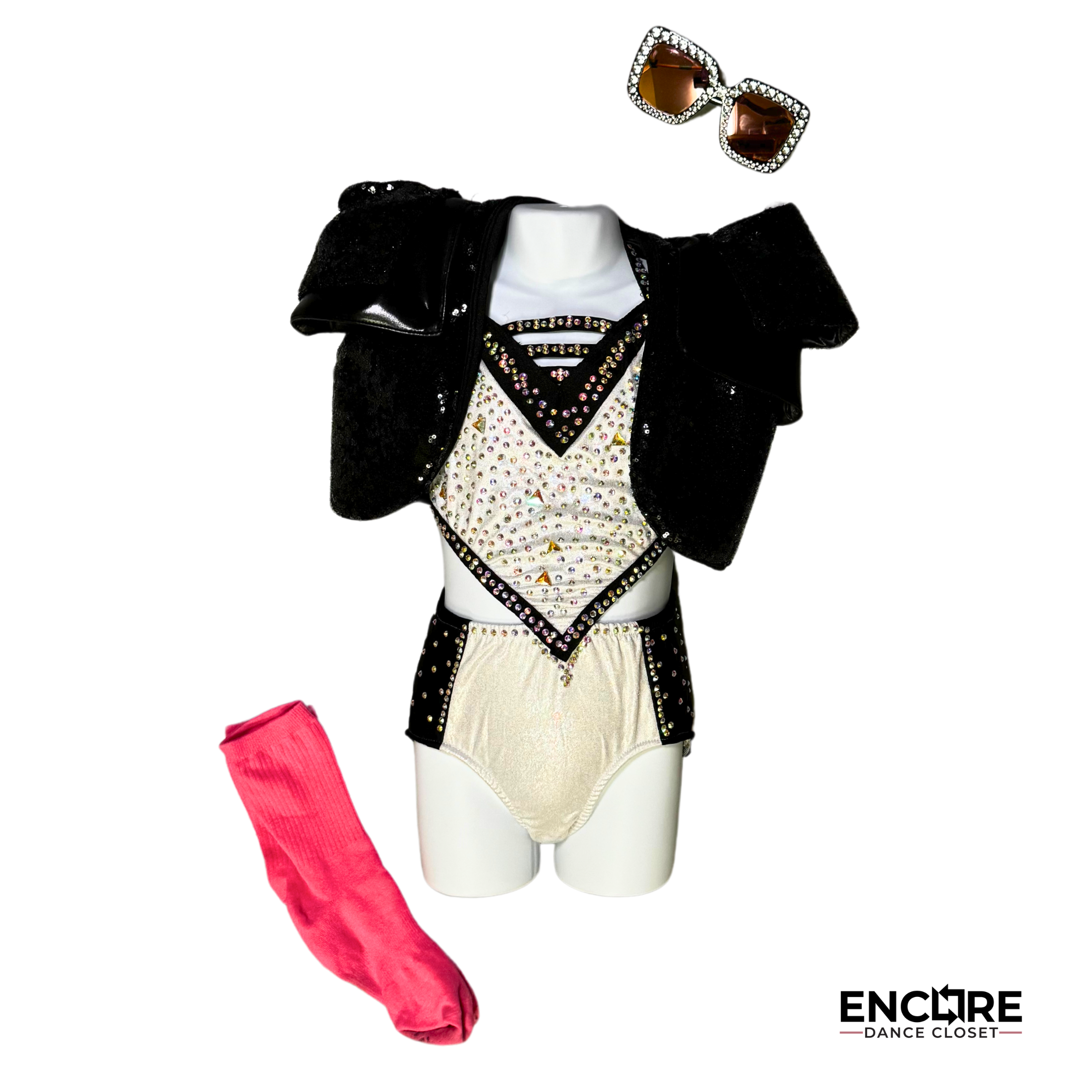 Edgy Black and White Costume
