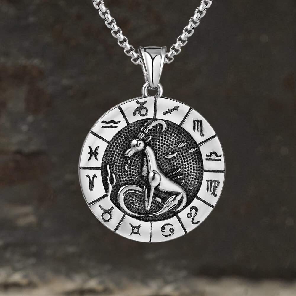 12 Constellation Divination Stainless Steel Pendant