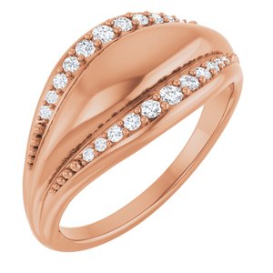 14K Rose Gold 1/5 CTW Natural Diamond Ring