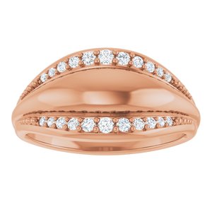 14K Rose Gold 1/5 CTW Natural Diamond Ring