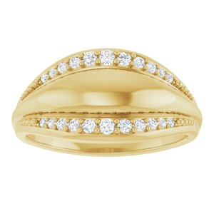 14K Yellow Gold 1/5 CTW Natural Diamond Ring