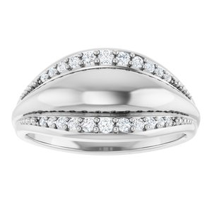 Sterling Silver 1/5 CTW Natural Diamond Ring