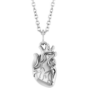 Anatomical Heart Necklace or Pendant