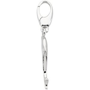 14K White Gold Dolphin Charm/Pendant – image 2