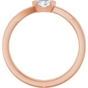 14K Rose Gold 1/4 CTW Lab-Grown Diamond Ring