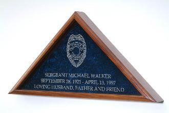 U.S Border Patrol Flag Display Case Double Strength Glass Panel