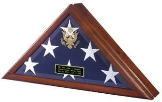 Flag Display Case with Front Opening Presidential Flag Case, Memorial Flag Display Case