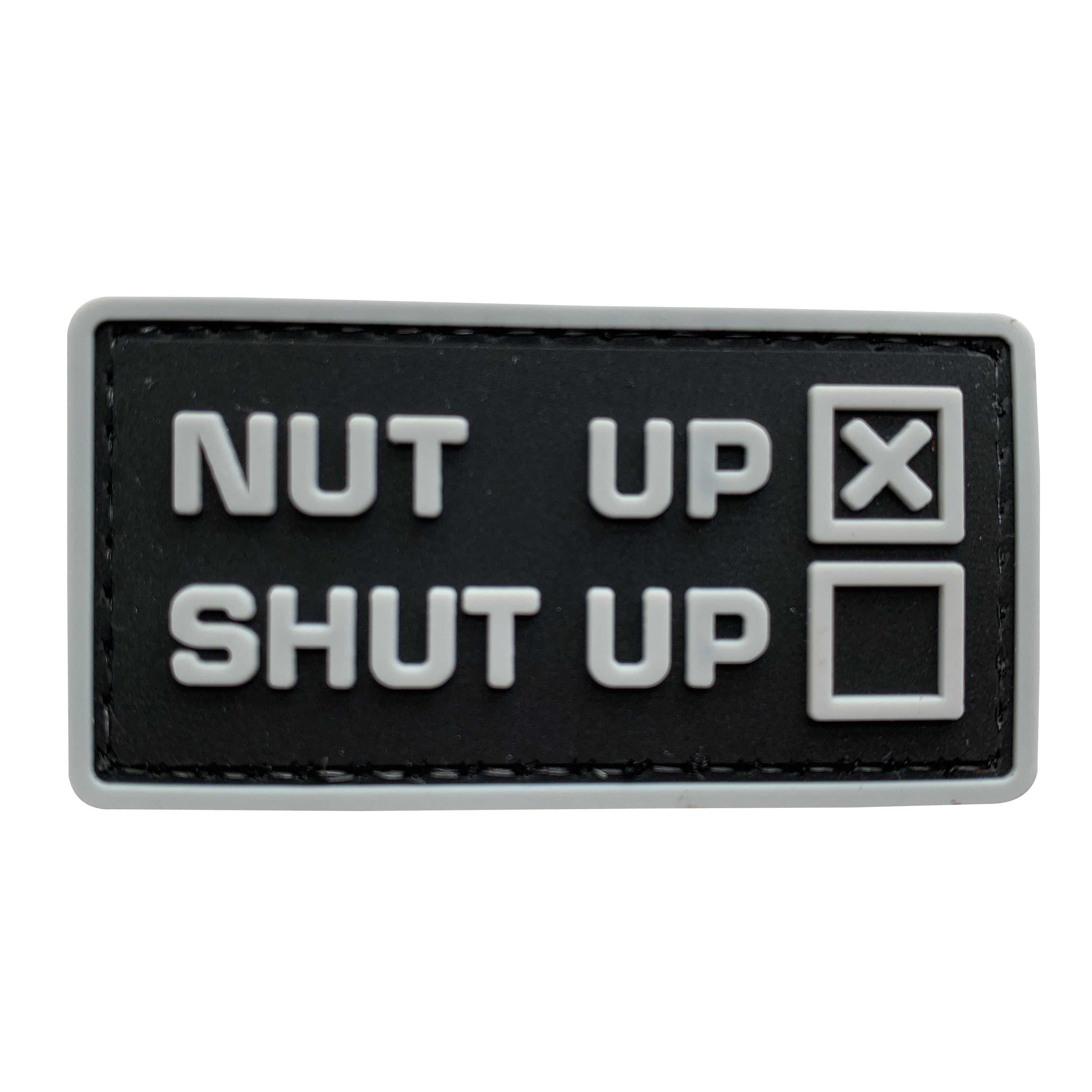 Nut UP or Shut Up - Black - PVC Patch