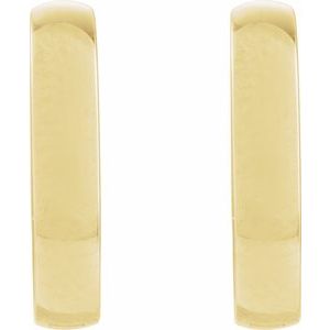 Elongated Oval Hoop Earrings