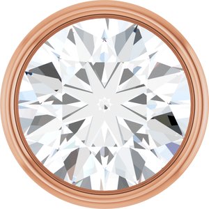14K Rose Gold .07 CT Natural Diamond Low Bezel Setting