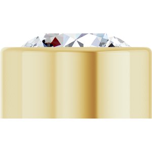 14K Yellow Gold .06 CT Lab-Diamond Low Bezel Setting