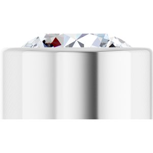 14K White Gold .07 CT Natural Diamond Low Bezel Setting