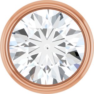 14K Rose Gold .04 CT Lab-Diamond Low Bezel Setting