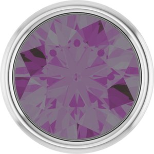 14K White Gold 2 mm Lab-Grown Alexandrite Bezel Setting