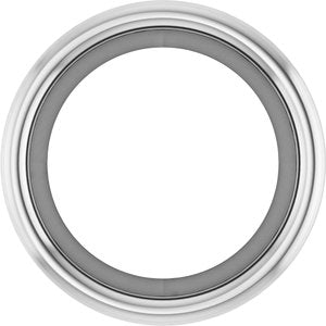 10K White Gold 2.25 mm Round Low Bezel Setting