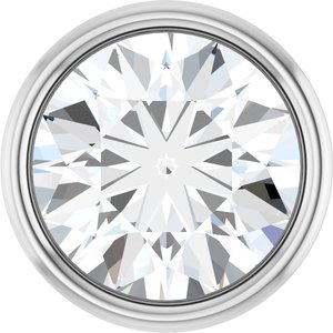 14K White Gold .04 CT Lab-Diamond Low Bezel Setting