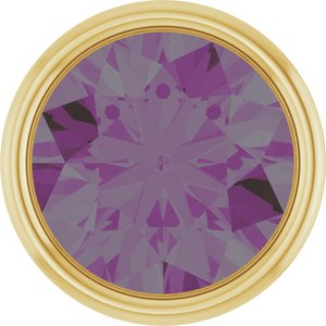 14K Yellow Gold 2 mm Lab-Grown Alexandrite Bezel Setting