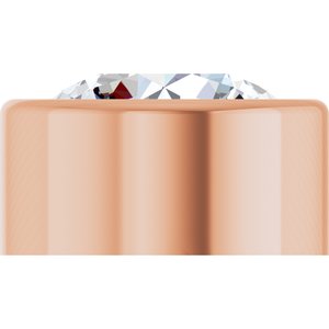 14K Rose Gold .04 CT Natural Diamond Low Bezel Setting
