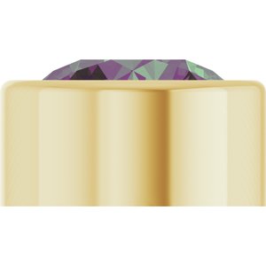14K Yellow Gold 2 mm Lab-Grown Alexandrite Bezel Setting