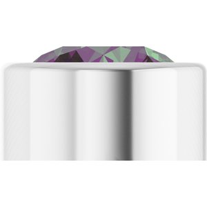14K White Gold 2 mm Lab-Grown Alexandrite Bezel Setting