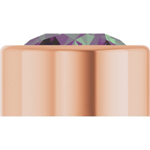 14K Rose Gold 2 mm Lab-Grown Alexandrite Bezel Setting