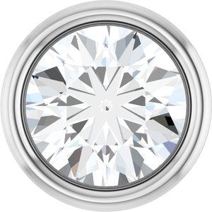 14K White Gold .03 CT Lab-Diamond Low Bezel Setting