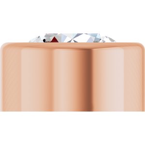 14K Rose Gold .02 CT Natural Diamond Low Bezel Setting