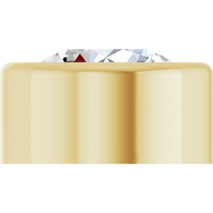 14K Yellow Gold .03 CT Natural Diamond Low Bezel Setting
