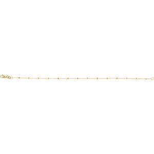 14K Yellow .85 mm Faceted Beaded Cable 7" Chain